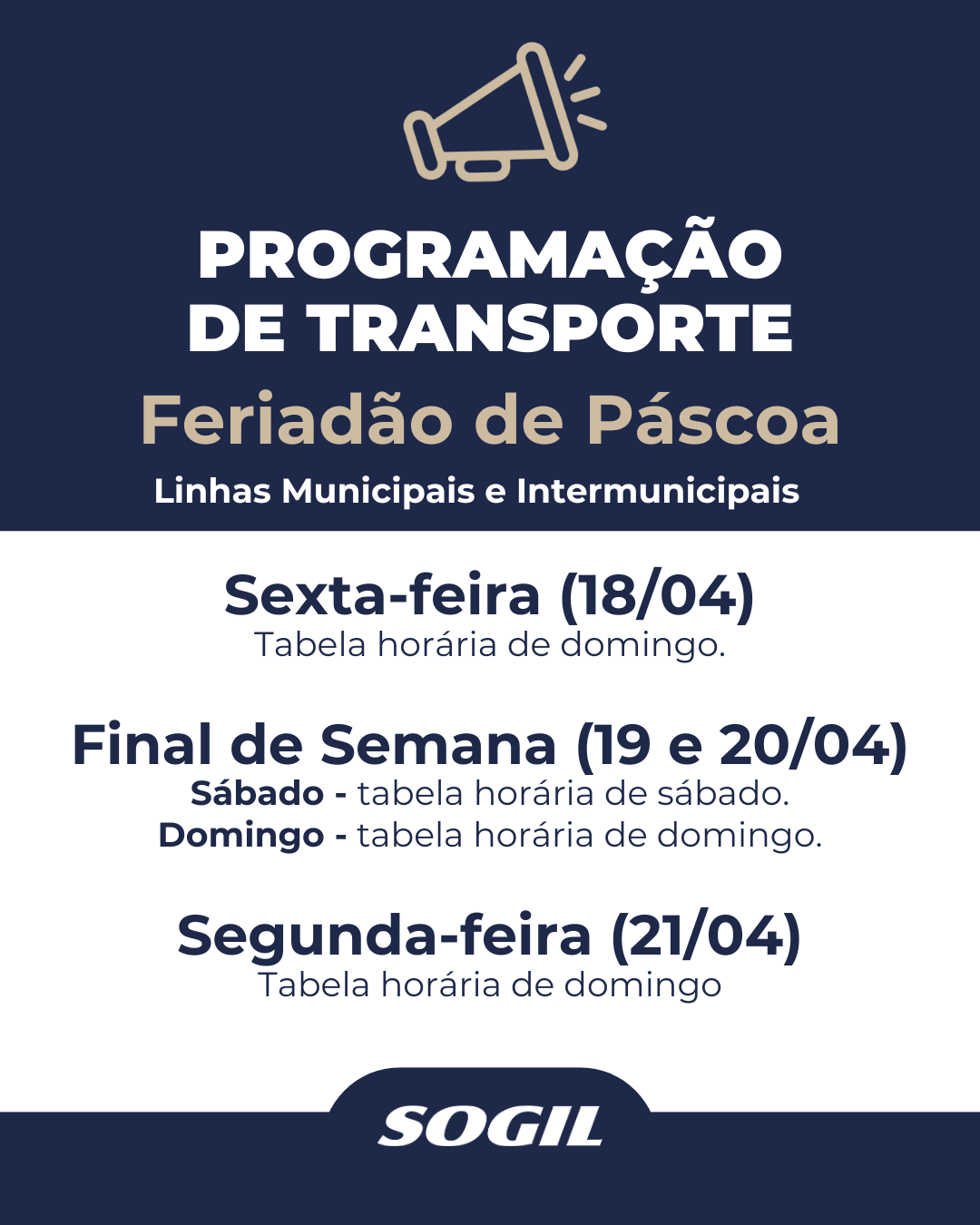 17.04 - programaçao de transporte Páscoa
